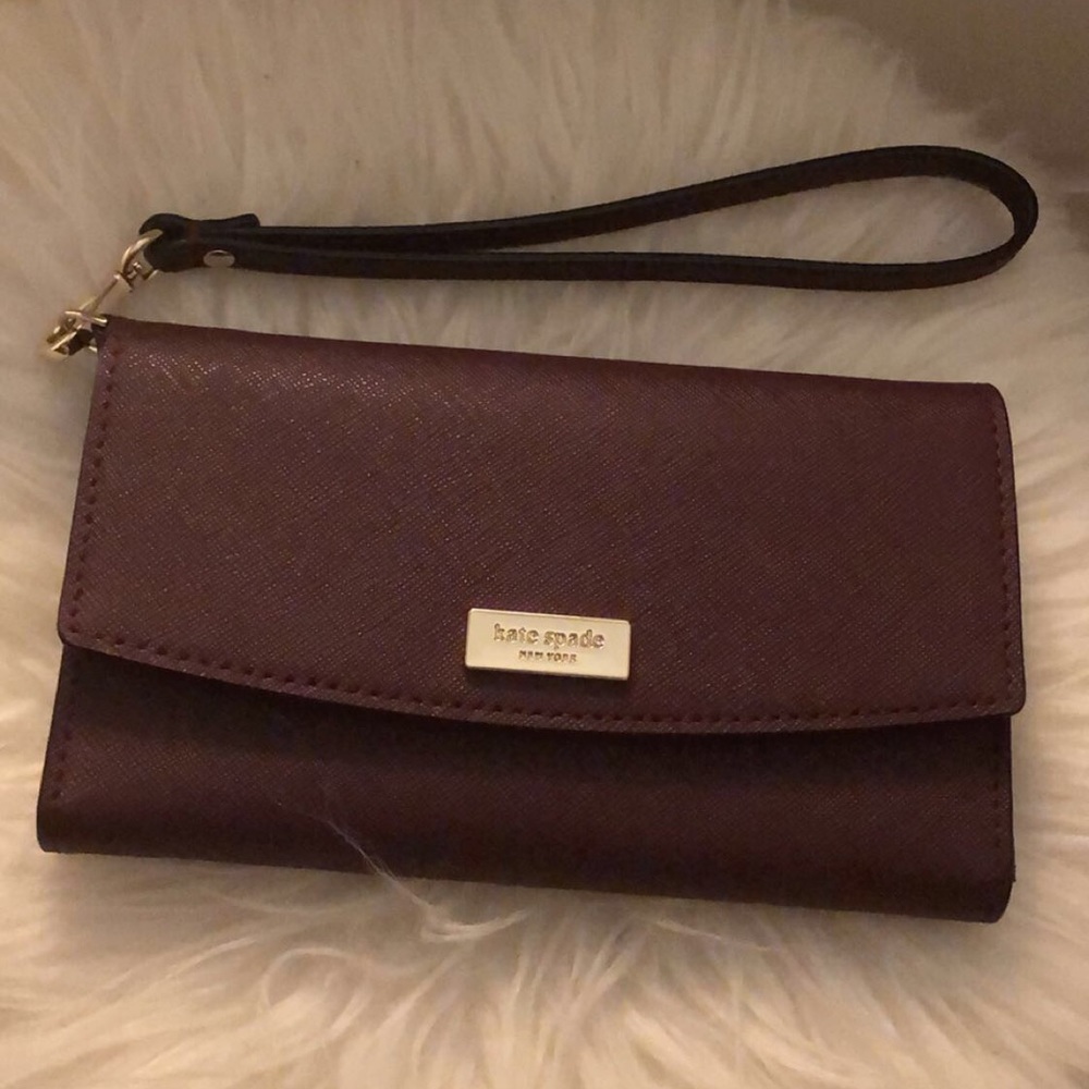 Kate Spade Maroon Wristlet